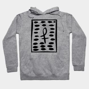 The painting of the letter f lowercase . Hoodie